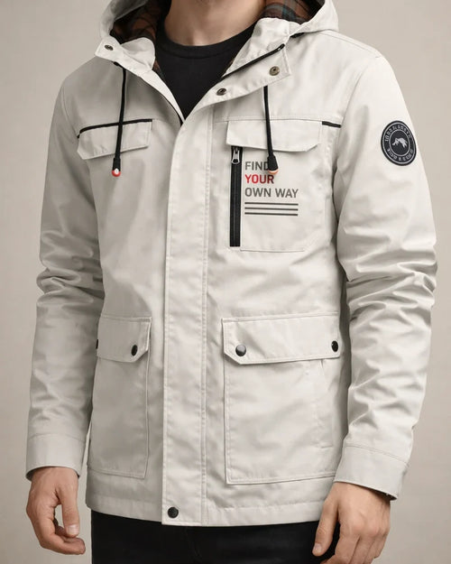 Spring/Fall New Arrival Casual Lightweight Waterproof Mid-Length Men's Hooded Trench Coat Jacket | JRSEE:4eeabf50-82ed-49de-98fc-25d1165188b3