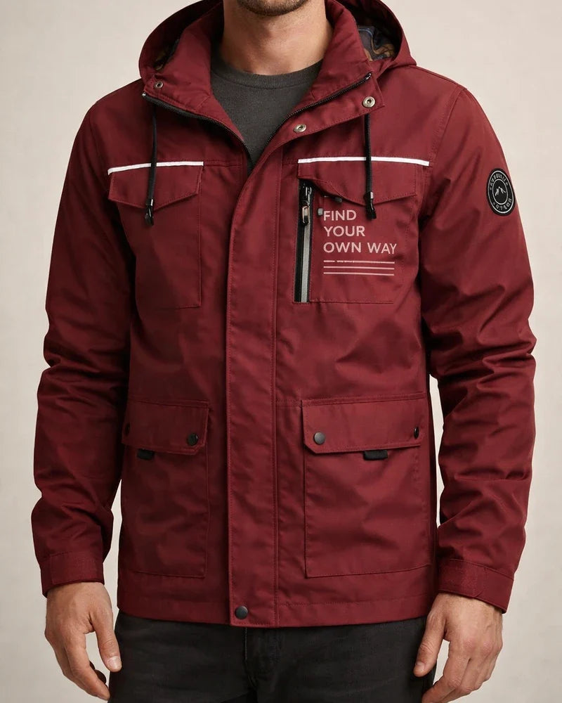 Spring/Fall New Arrival Casual Lightweight Waterproof Mid-Length Men's Hooded Trench Coat Jacket | JRSEE:cbd695fd-fc34-406c-b176-b45f235ce2e3