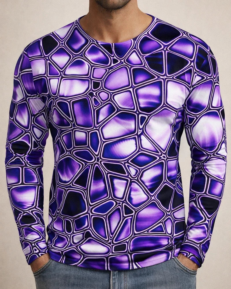 Spring/Fall New Arrival Men's Casual Long-Sleeve 3D Printed T-Shirt | JRSEE:82621d55-8c04-4e12-9999-93917273fa11