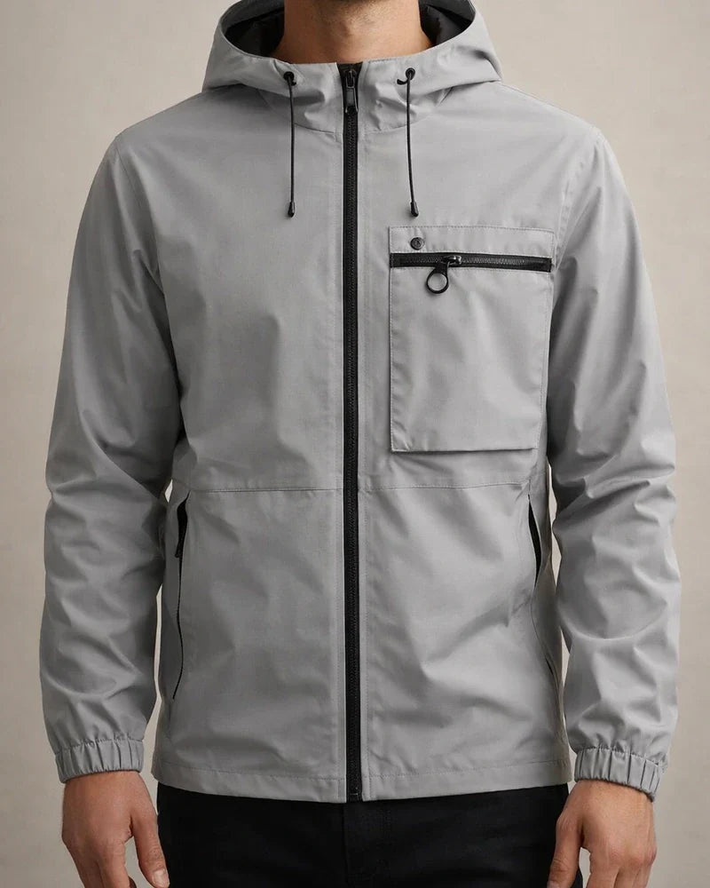 Spring/Fall New Arrival Men's Casual Waterproof Outdoor Jacket Solid Color Windbreaker | JRSEE:d1ab3517-6363-46b1-8a07-b14b92245e9a