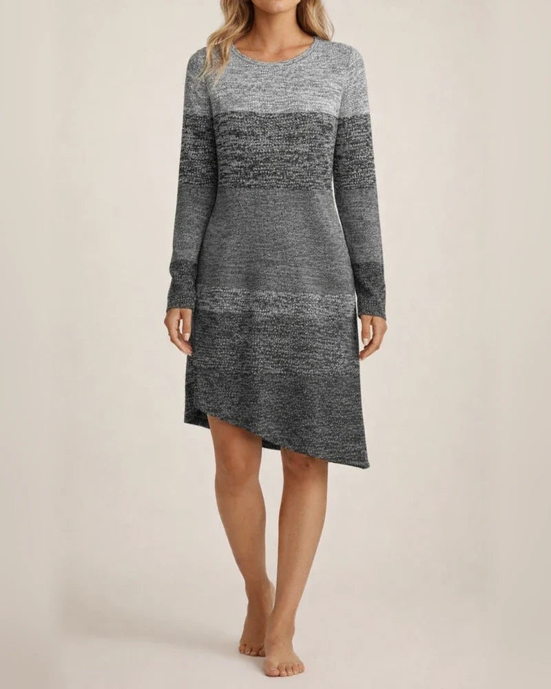 Spring/Fall Women's Crew Neck Long Sleeve Casual Comfort Dress Printed Dress | JRSEE:de07985e-2ae7-4440-b25d-537ef0eba403