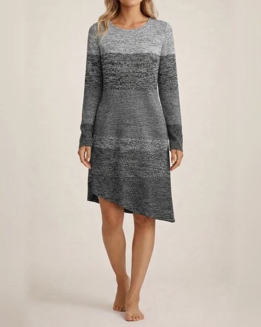 Spring/Fall Women's Crew Neck Long Sleeve Casual Comfort Dress Printed Dress | JRSEE:de07985e-2ae7-4440-b25d-537ef0eba403