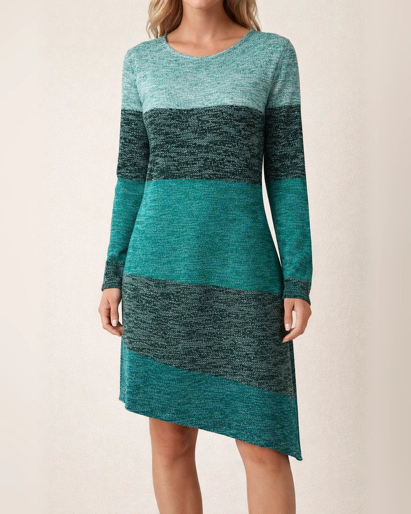 Spring/Fall Women's Crew Neck Long Sleeve Casual Comfort Dress Printed Dress | JRSEE:86fec357-5f48-45eb-b2b8-9113e1dece1d