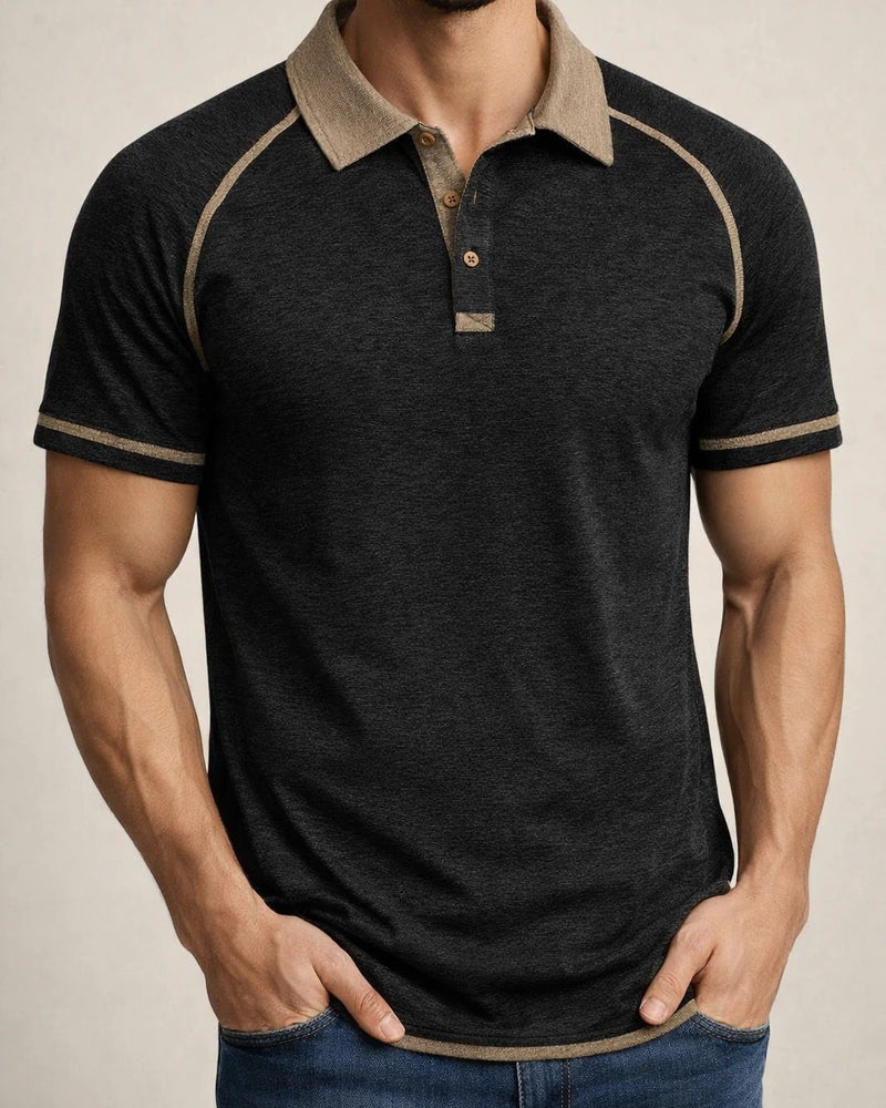 Spring Men's Short-sleeved Lapel Henry T-shirt Men's POLO Bottoming Shirt | JRSEE:8a2f18fe-823d-474b-9cd6-83a503a9c0c4