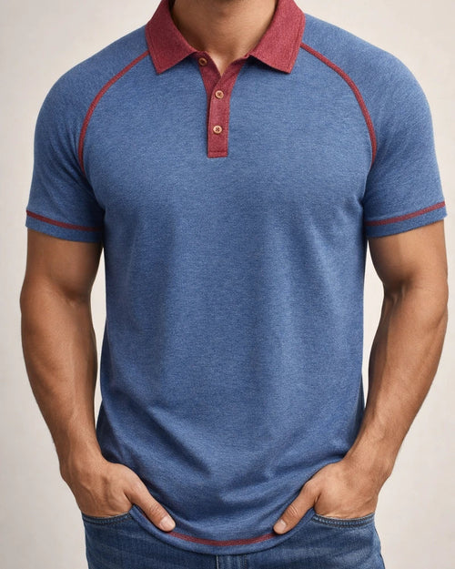 Spring Men's Short-sleeved Lapel Henry T-shirt Men's POLO Bottoming Shirt | JRSEE:abfc19c6-bb23-4d04-a783-1020c33aa69c