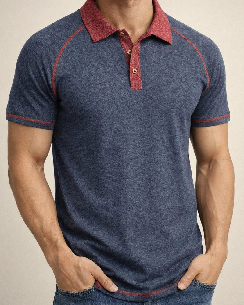 Spring Men's Short-sleeved Lapel Henry T-shirt Men's POLO Bottoming Shirt | JRSEE:81b8e006-a1de-4dbd-9bb1-2508aecf714a