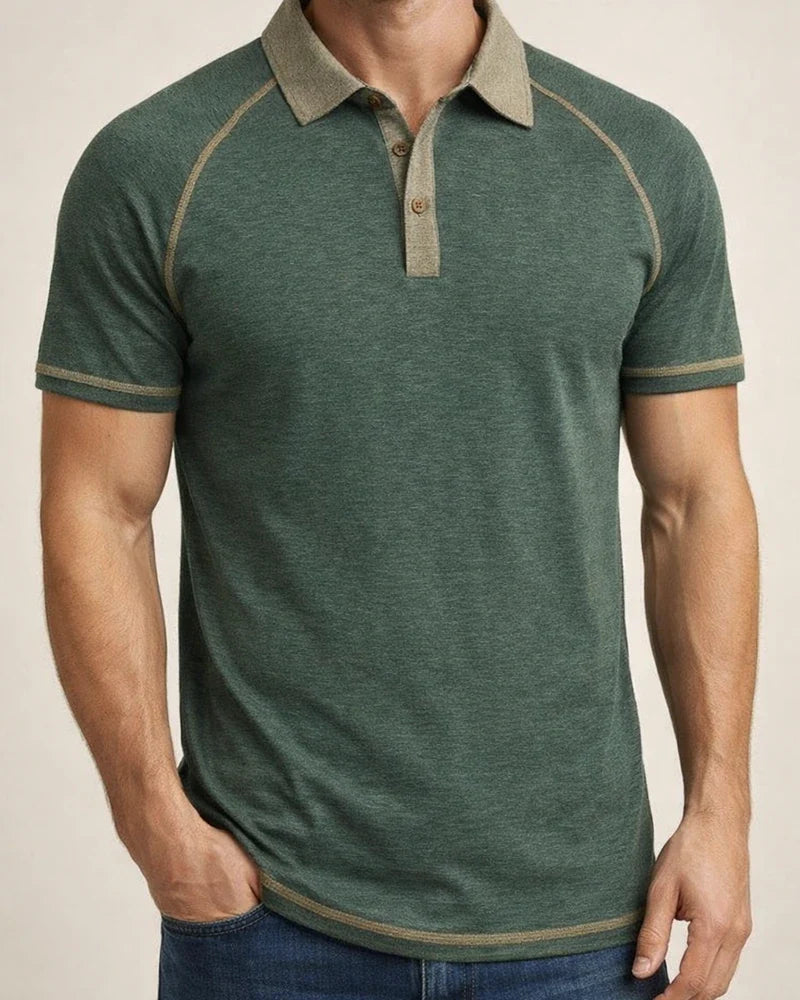 Spring Men's Short-sleeved Lapel Henry T-shirt Men's POLO Bottoming Shirt | JRSEE:8f309aa3-f6e5-47e6-80eb-4a830bbc3a16