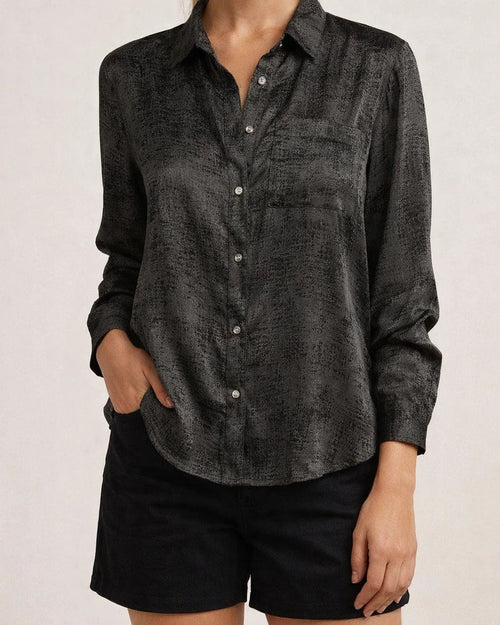 Spring New Women's Casual Suede Fashion Collar Long-sleeved Shirt | JRSEE:8976dda0-7670-4c02-bdfc-7899821f3d87
