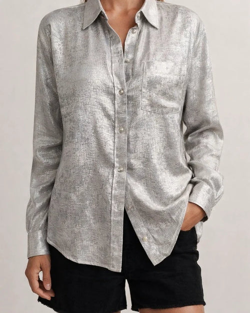 Spring New Women's Casual Suede Fashion Collar Long-sleeved Shirt | JRSEE:736b6572-f27c-4dec-9c7b-9da5a5980ce4