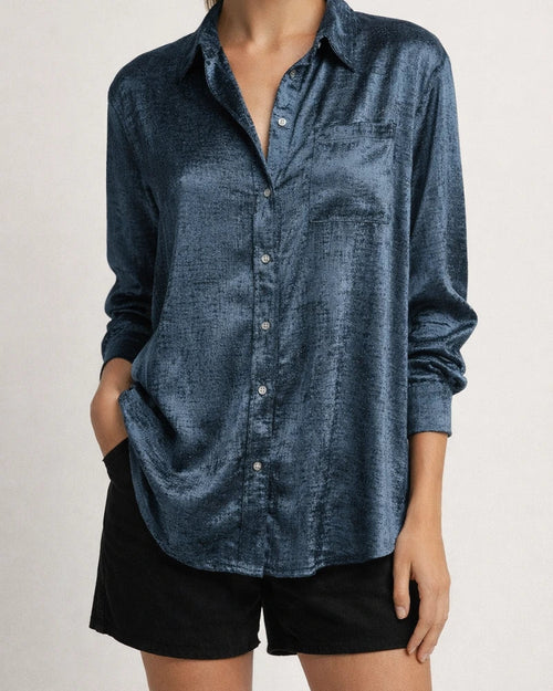 Spring New Women's Casual Suede Fashion Collar Long-sleeved Shirt | JRSEE:e0a5c31c-b3f3-4335-b972-716796e2d4f1