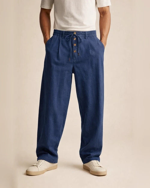 Spring/Summer New Arrival Men's Breathable Cotton-Linen Loose Casual Athletic Solid Color Full-Length Pants | JRSEE:41c3e713-b2dc-4d12-afa4-77ca6ef0cefa