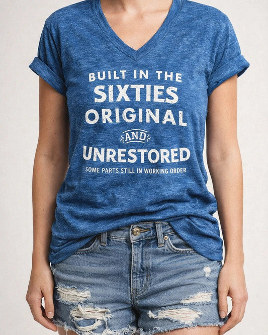 Spring/summer New English SIXTIES Printed T-shirt Women's Top S M L XL 2XL 3XL | JRSEE:7a6c480f-ae83-423b-a95b-b859e5a1e9a9
