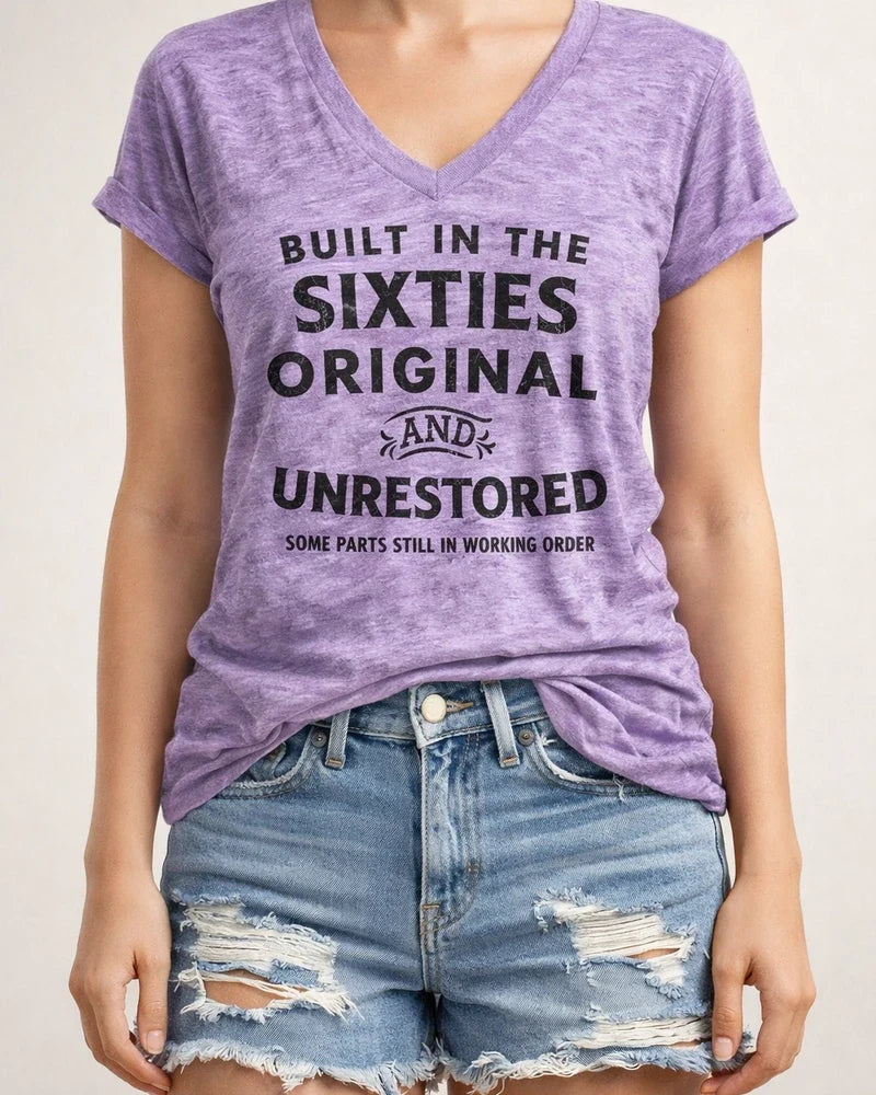Spring/summer New English SIXTIES Printed T-shirt Women's Top S M L XL 2XL 3XL | JRSEE:2fcff314-5cf1-4b50-afb7-a7e1d25ce1a0