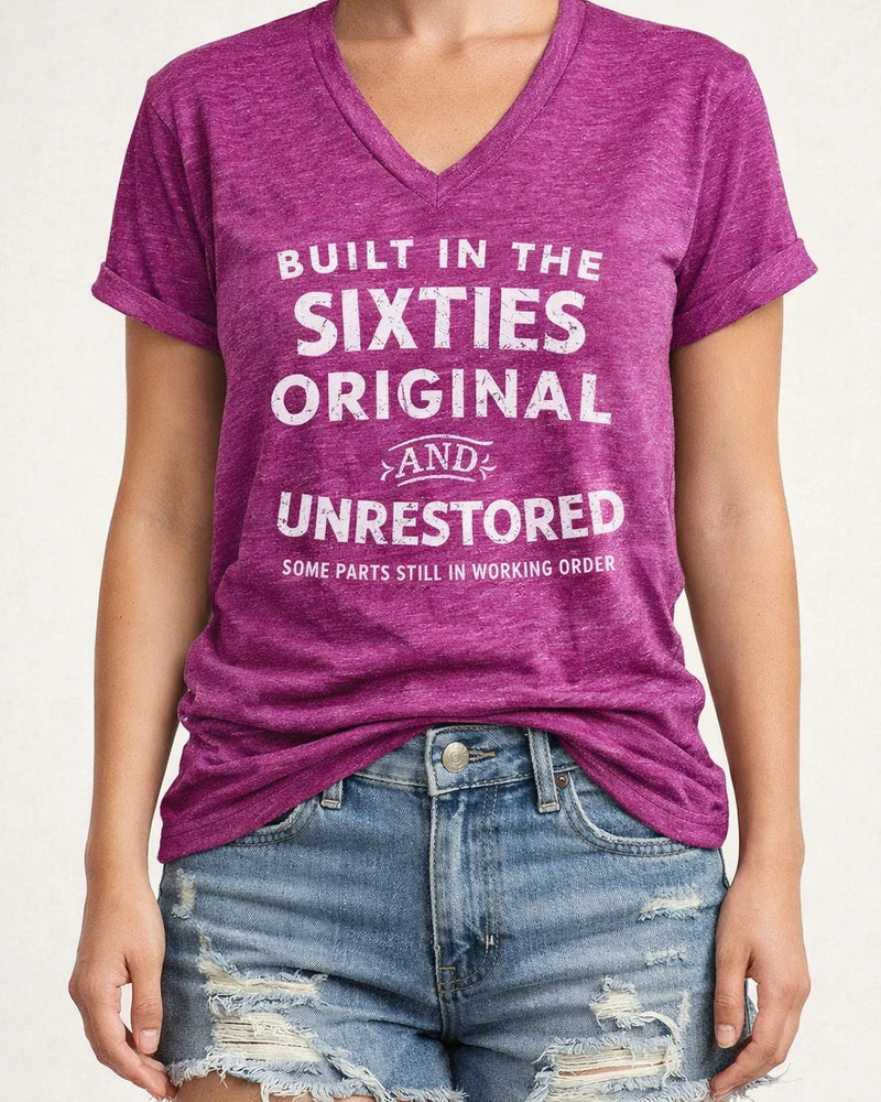 Spring/summer New English SIXTIES Printed T-shirt Women's Top S M L XL 2XL 3XL | JRSEE:e7219122-ccc2-4e94-ab28-f16f17f8352a