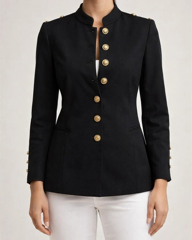 Stand Collar Solid Color Simple Women's Coat | JRSEE:bba0a162-4786-44d9-aab7-0c50b553e35f