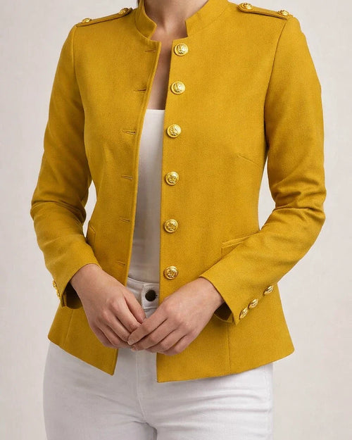 Stand Collar Solid Color Simple Women's Coat | JRSEE:ce7eea84-ca22-4efe-9bf7-813ad82b5821