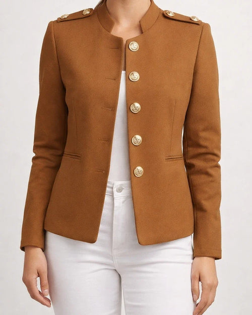Stand Collar Solid Color Simple Women's Coat | JRSEE:f82eeb21-71be-425b-ab35-e1b23e07c46f