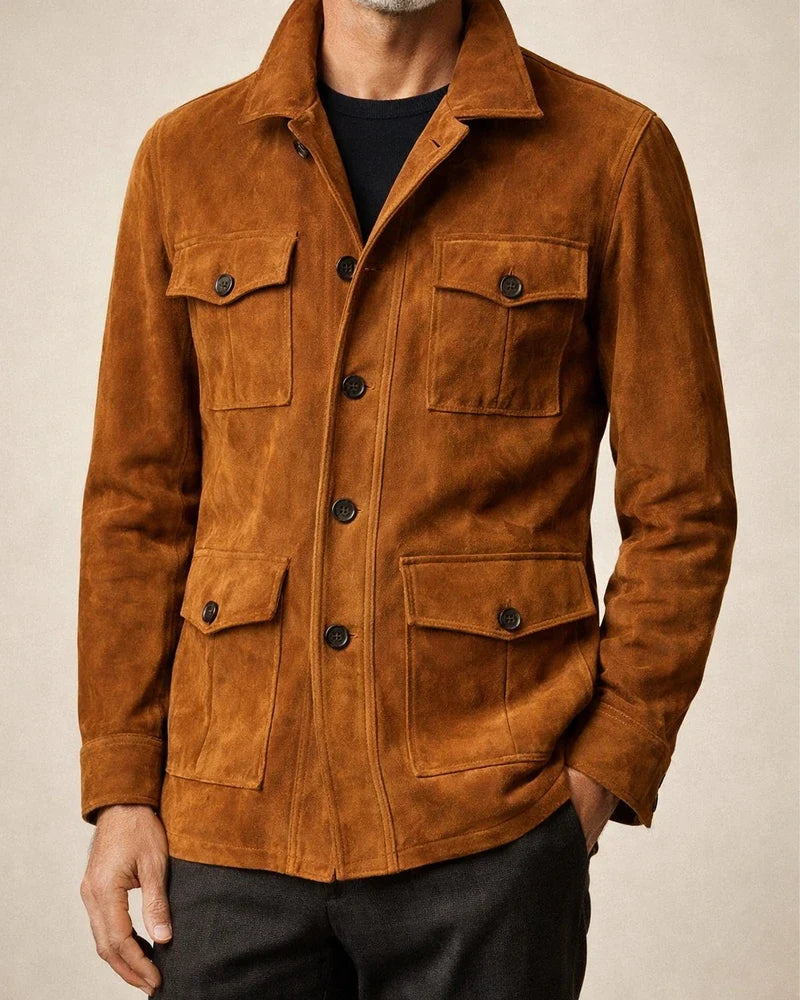 Suede Casual Fashion Men's Coat | JRSEE:c0c938e5-7327-4fc5-8cca-69a7e8963d5c