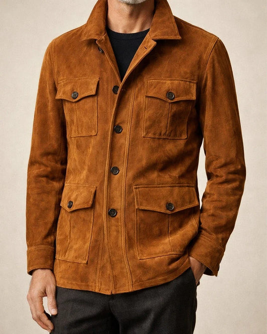 Suede Casual Fashion Men's Coat | JRSEE:c0c938e5-7327-4fc5-8cca-69a7e8963d5c