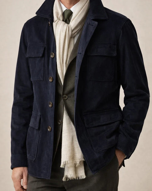 Suede Casual Fashion Men's Coat | JRSEE:e8d0f4a9-f1d2-4f70-818c-a15285871d78
