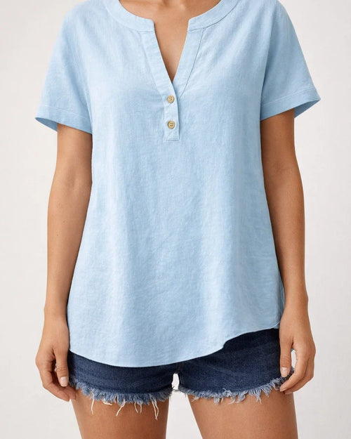 Summer Casual Shirt Loose Women's Fashion Cotton Linen Shirt Top | JRSEE:4335ccaa-7c8d-4c6e-b55e-38dc1f0d833d