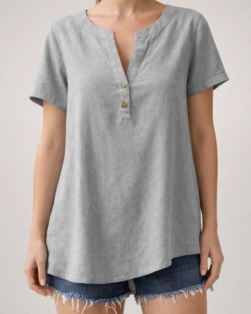 Summer Casual Shirt Loose Women's Fashion Cotton Linen Shirt Top | JRSEE:6eb98e18-4ed6-47c1-8160-a2b0027ce5e0