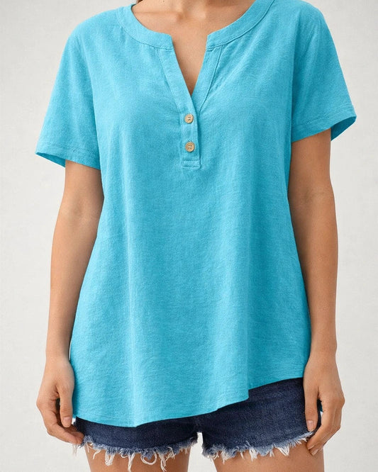 Summer Casual Shirt Loose Women's Fashion Cotton Linen Shirt Top | JRSEE:143c7f2b-cae4-41db-bf24-b9a76d678af8