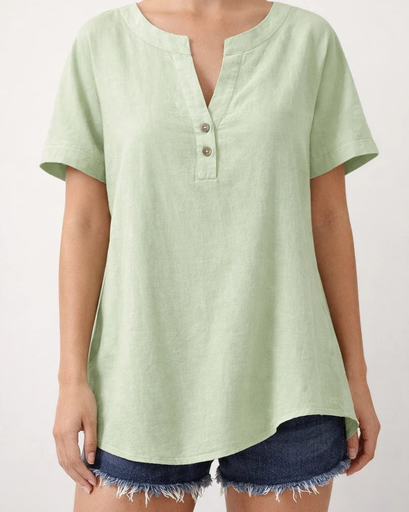 Summer Casual Shirt Loose Women's Fashion Cotton Linen Shirt Top | JRSEE:231c087b-e68e-42b6-8e41-8af0af96ca4f