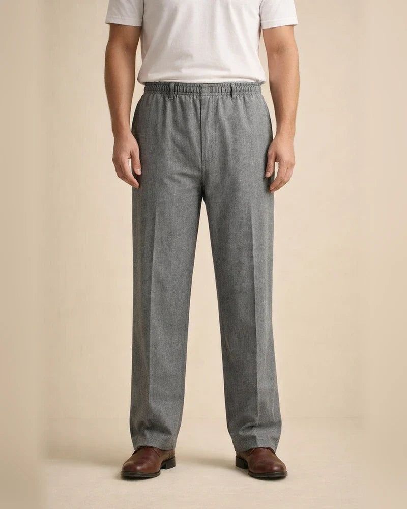 Summer Loose Cotton Linen Pants Elastic High Waist Deep Pants Men's Elastic Thin Pants | JRSEE:be3d74b3-05bc-45e8-95c6-7814f6bd7c21