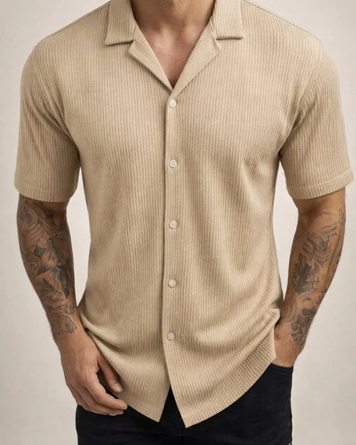 Summer Men's New Solid Color Short-sleeved Shirt Men's Casual Cardigan White Black Khaki Gray | JRSEE:4648ebbf-fc87-4083-9c47-27565111afd3