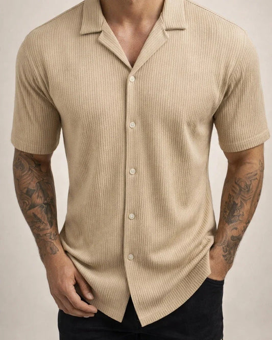 Summer Men's New Solid Color Short-sleeved Shirt Men's Casual Cardigan White Black Khaki Gray | JRSEE:4648ebbf-fc87-4083-9c47-27565111afd3