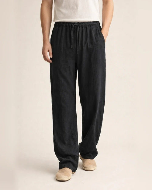 Summer Men's Plus Size Casual Pants Cotton-Linen Blend Athletic Straight-Leg Pants | JRSEE:81f5115c-7a8a-4fe4-a869-334b1e46123b