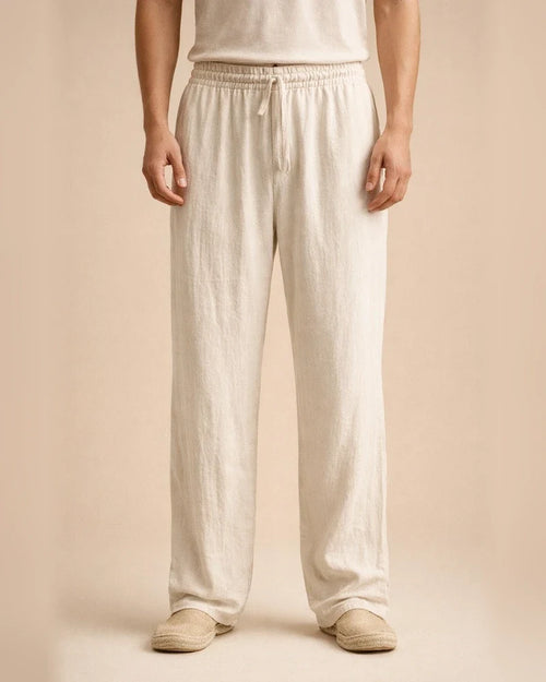 Summer Men's Plus Size Casual Pants Cotton-Linen Blend Athletic Straight-Leg Pants | JRSEE:26b2842f-3e7c-44db-93b8-40c840c2130b