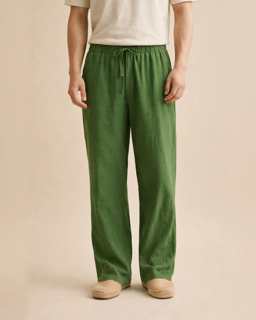 Summer Men's Plus Size Casual Pants Cotton-Linen Blend Athletic Straight-Leg Pants | JRSEE:40339da2-0570-459b-8559-a4c74df70ba3