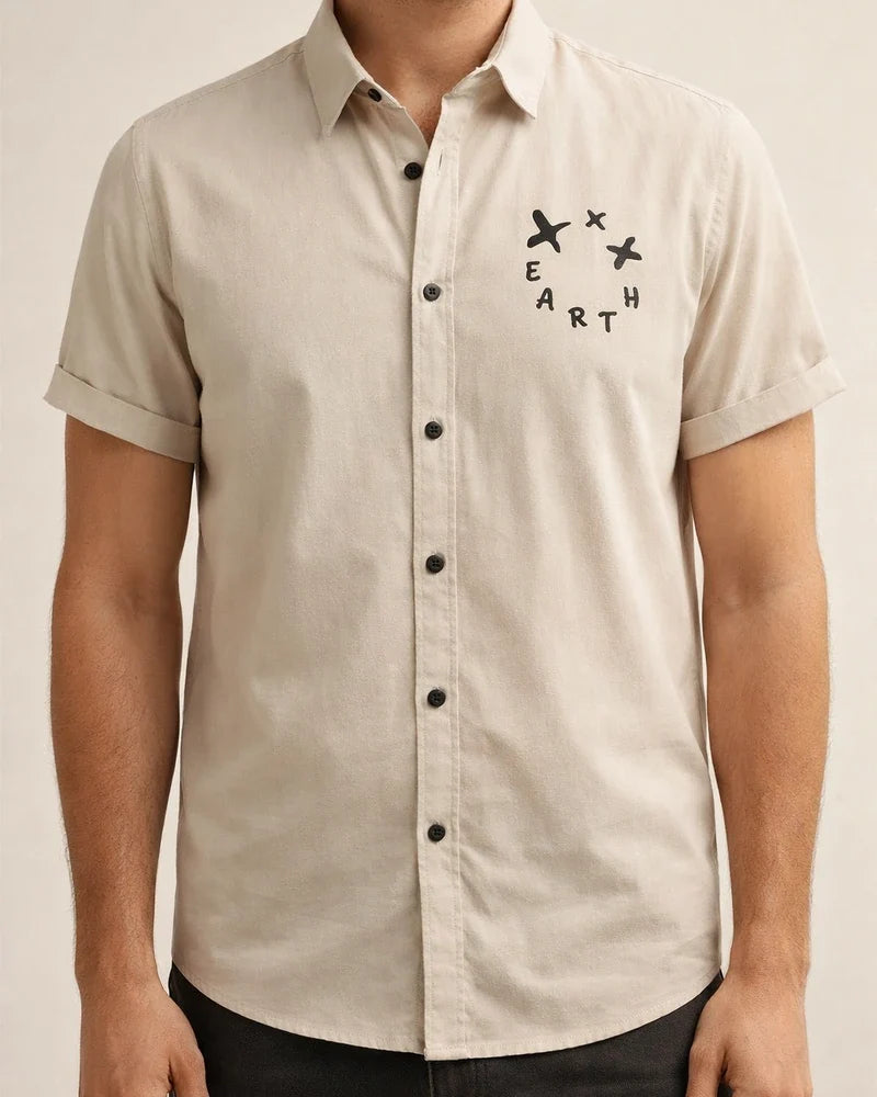 Summer Men's Short-sleeved Shirts Chinese Style Printed Casual Shirt | JRSEE:2112ebee-6480-48fd-957e-71d6e507a4f8