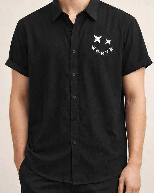 Summer Men's Short-sleeved Shirts Chinese Style Printed Casual Shirt | JRSEE:e5efffff-9bfb-4603-b13a-88a47ae336d6