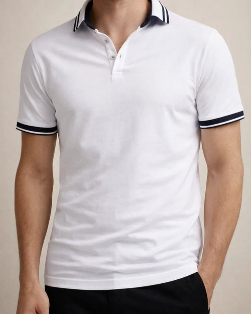 Summer Men's Short-sleeved T-shirt Slim Half-sleeved Polo Shirt Tide Lapel Polo Shirt | JRSEE:134f16b2-5390-4a1c-9651-3a08a0ed44f3