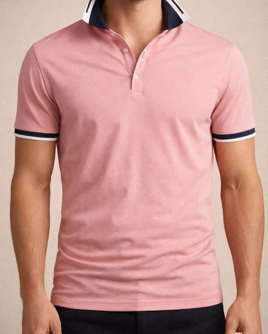 Summer Men's Short-sleeved T-shirt Slim Half-sleeved Polo Shirt Tide Lapel Polo Shirt | JRSEE:e724c73a-ec5a-4063-bdb5-7bc040a401b8