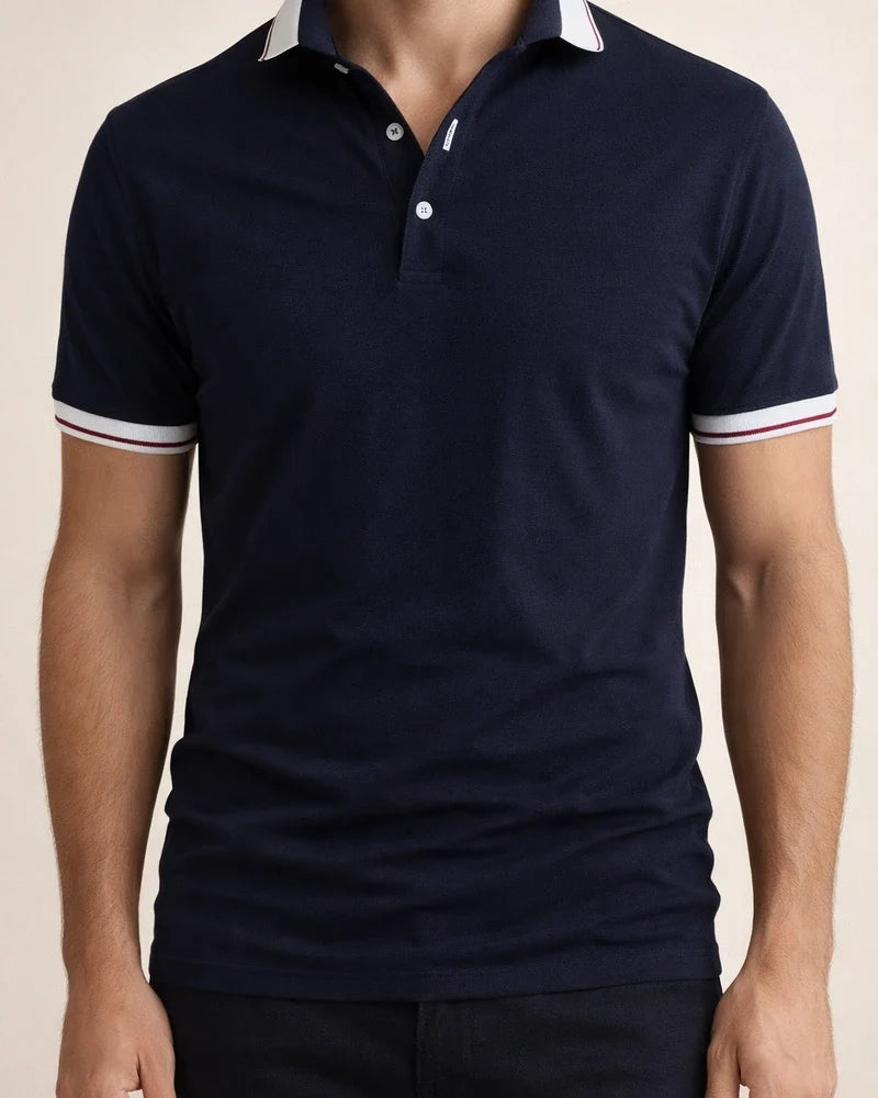 Summer Men's Short-sleeved T-shirt Slim Half-sleeved Polo Shirt Tide Lapel Polo Shirt | JRSEE:db0be913-6243-4cb1-b6b0-aca2b93a2046