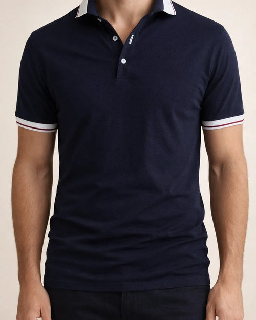 Summer Men's Short-sleeved T-shirt Slim Half-sleeved Polo Shirt Tide Lapel Polo Shirt | JRSEE:db0be913-6243-4cb1-b6b0-aca2b93a2046