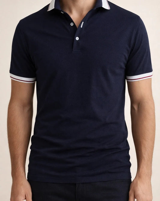 Summer Men's Short-sleeved T-shirt Slim Half-sleeved Polo Shirt Tide Lapel Polo Shirt | JRSEE:db0be913-6243-4cb1-b6b0-aca2b93a2046