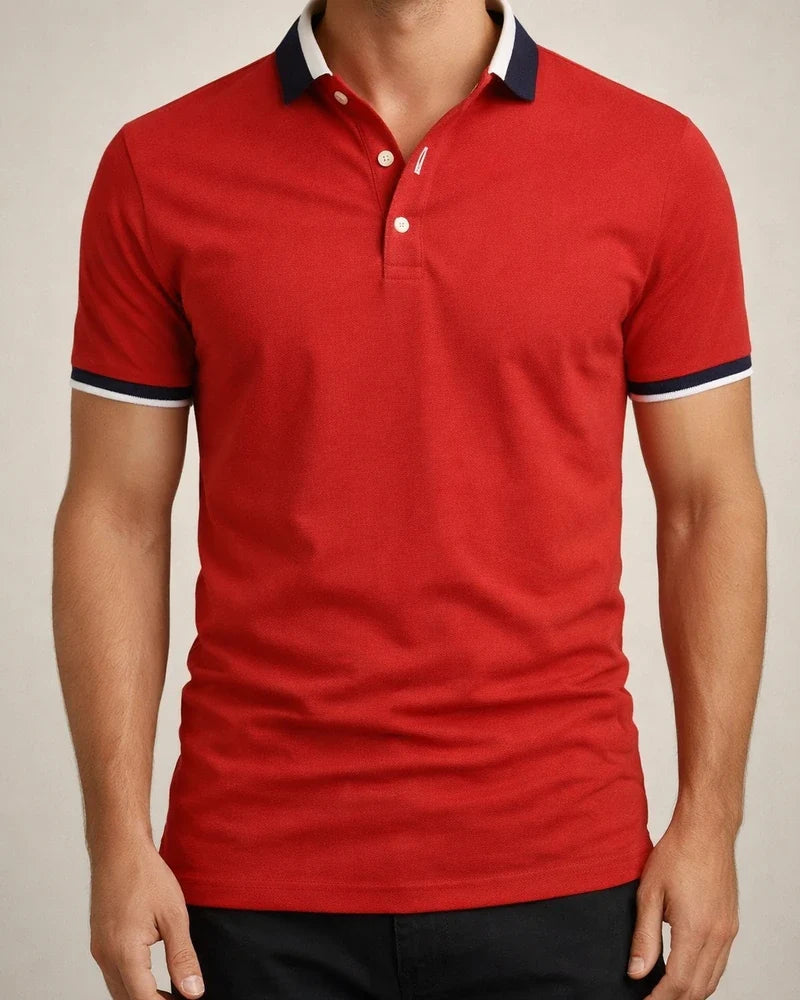 Summer Men's Short-sleeved T-shirt Slim Half-sleeved Polo Shirt Tide Lapel Polo Shirt | JRSEE:88977b4e-8bbd-4ed2-97d2-f32580e3a1a2