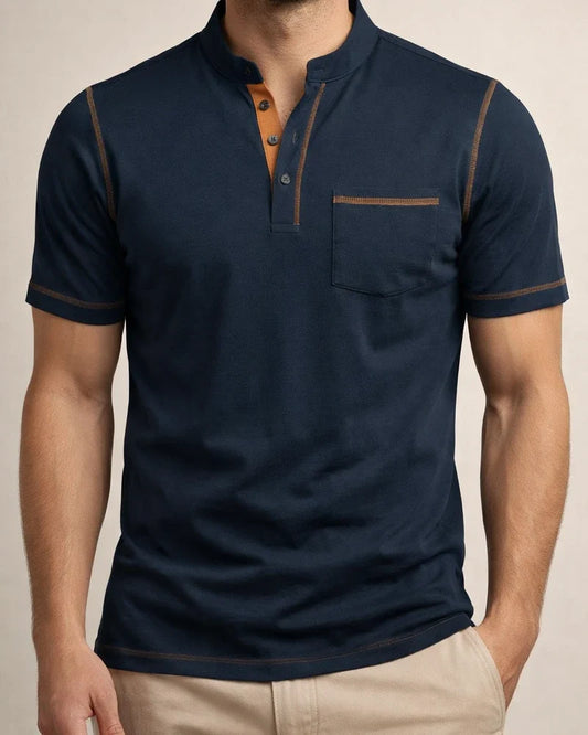 Summer Men's Solid Color Short-sleeved Polo Shirt Men's Polo Shirt | JRSEE:b4f42d96-2d48-42c3-93f3-75970f3edd62