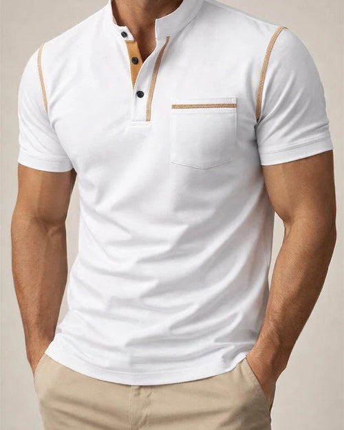 Summer Men's Solid Color Short-sleeved Polo Shirt Men's Polo Shirt | JRSEE:af16625b-5e50-4bca-b72f-912898626fb4
