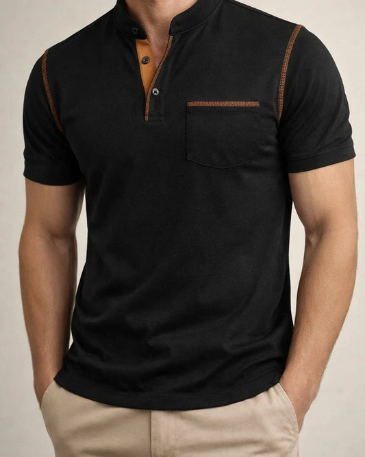 Summer Men's Solid Color Short-sleeved Polo Shirt Men's Polo Shirt | JRSEE:af63006f-df9d-4fff-882b-95e1cc4b19d5