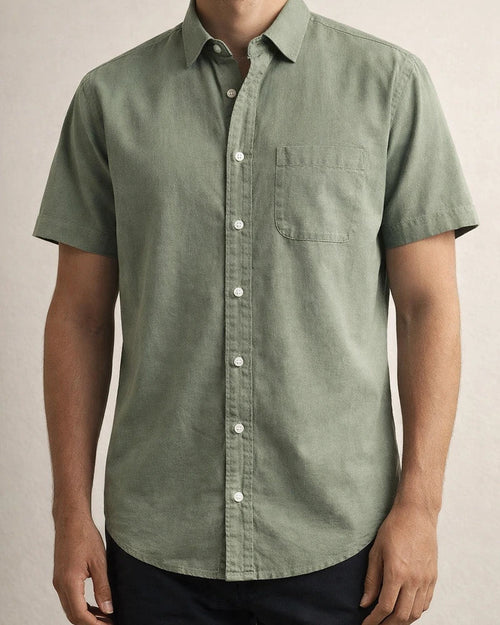 Summer Men's Thin Section Linen Shirt Short-sleeved Cotton Shirt | JRSEE:04775a5c-98b9-44ef-867f-5ee40bba6fad