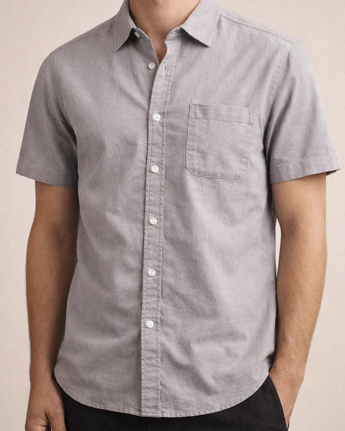 Summer Men's Thin Section Linen Shirt Short-sleeved Cotton Shirt | JRSEE:81b98f31-af73-4dc5-8269-5c35a061428d