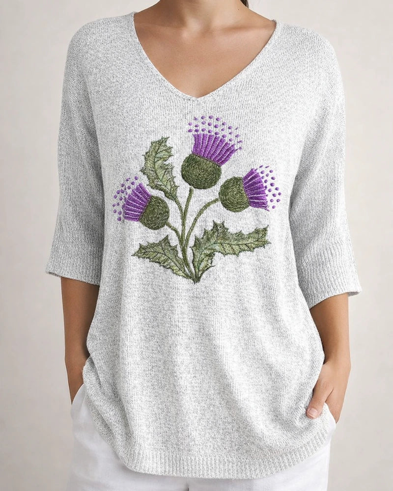 Summer New Arrival 3D Printed Women's Fashion Floral V-neck Shirt Top | JRSEE:c56467c9-8eff-4887-9503-b44559083afc
