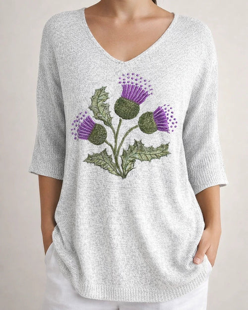 Summer New Arrival 3D Printed Women's Fashion Floral V-neck Shirt Top | JRSEE:c56467c9-8eff-4887-9503-b44559083afc