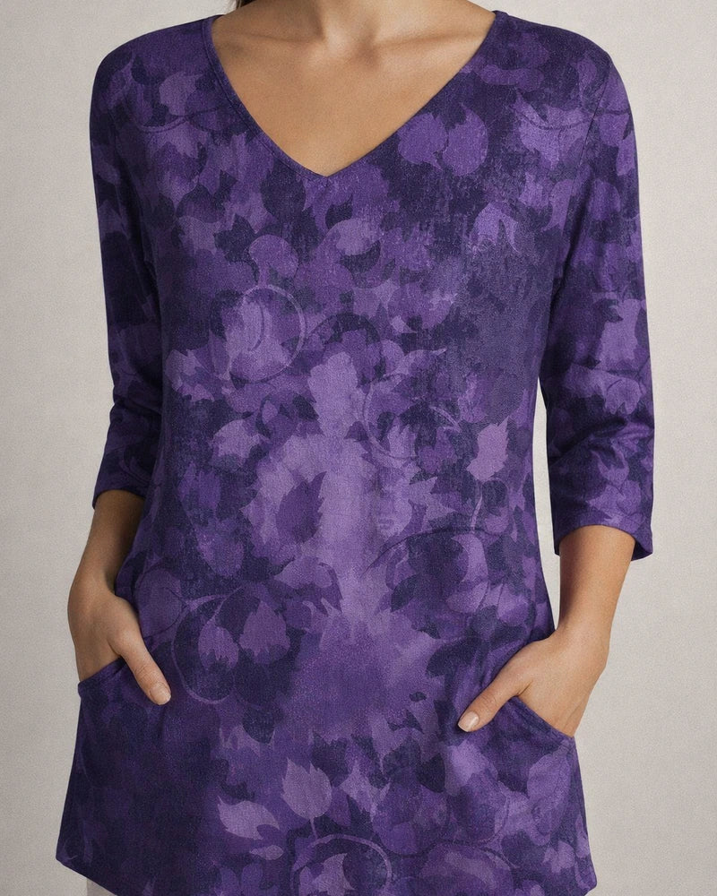 Summer New Arrival 3D Printed Women's Fashion Floral V-neck Shirt Top | JRSEE:56400416-fe0d-4faa-b9a7-c822244337cb